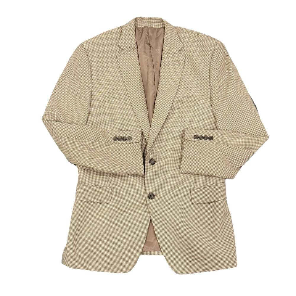 Lauren Ralph Lauren Men's 44R Tan Houndstooth Two-Button Blazer Sport Coat
